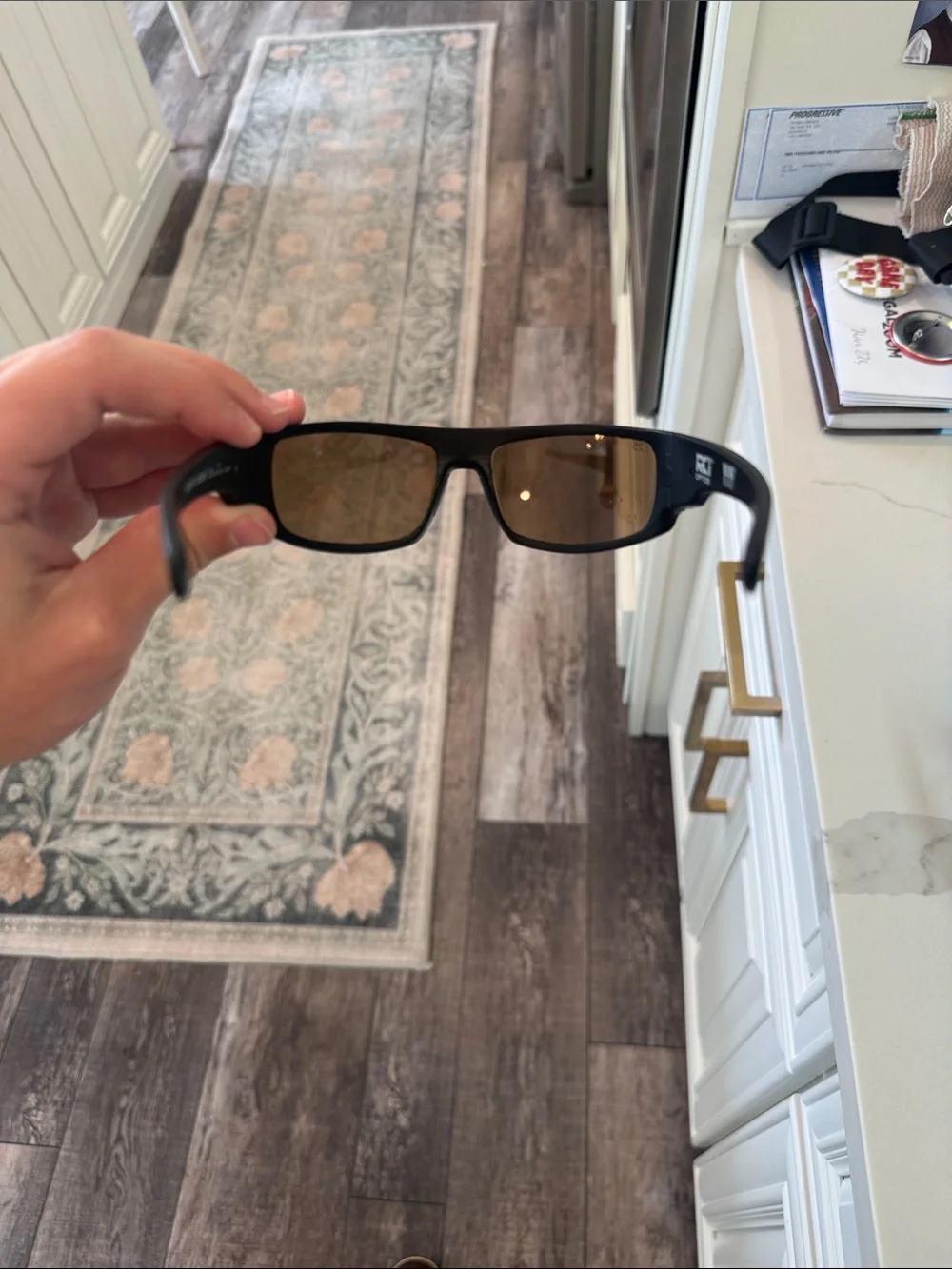 Men's Black RCI Sunglasses with Brown Polarized Lenses